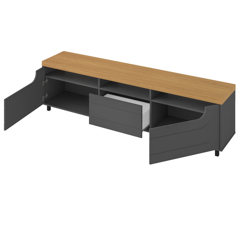 Teixeira Alegre Tv Stand - Oak/ Graphite