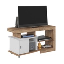 Teixeira Velho Tv Stand - Rustic/ White