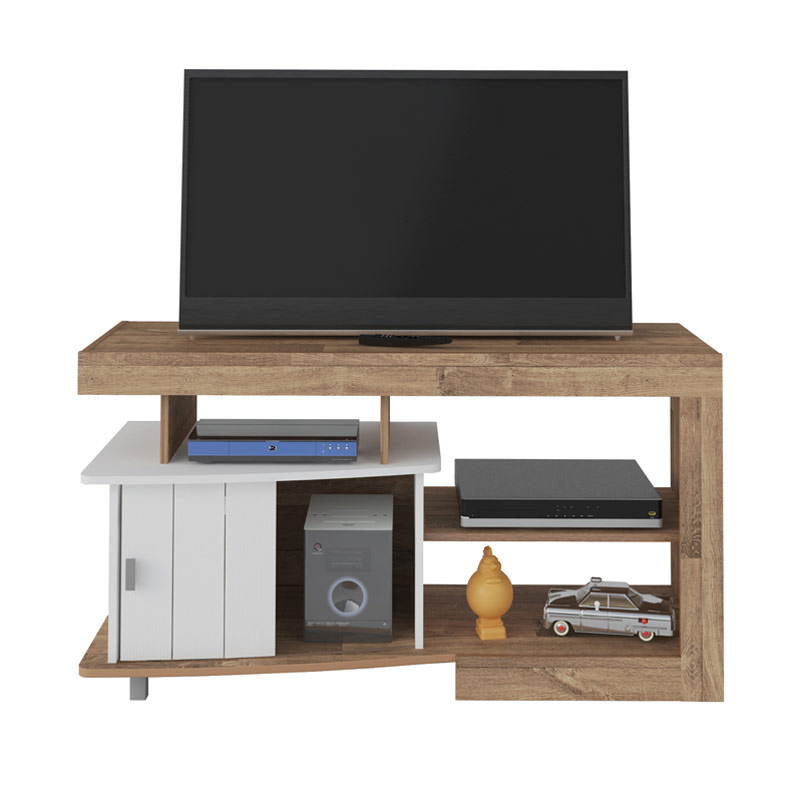 Teixeira Velho Tv Stand - Rustic/ White