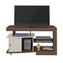 Teixeira Velho Tv Stand - Walnut/ Off White