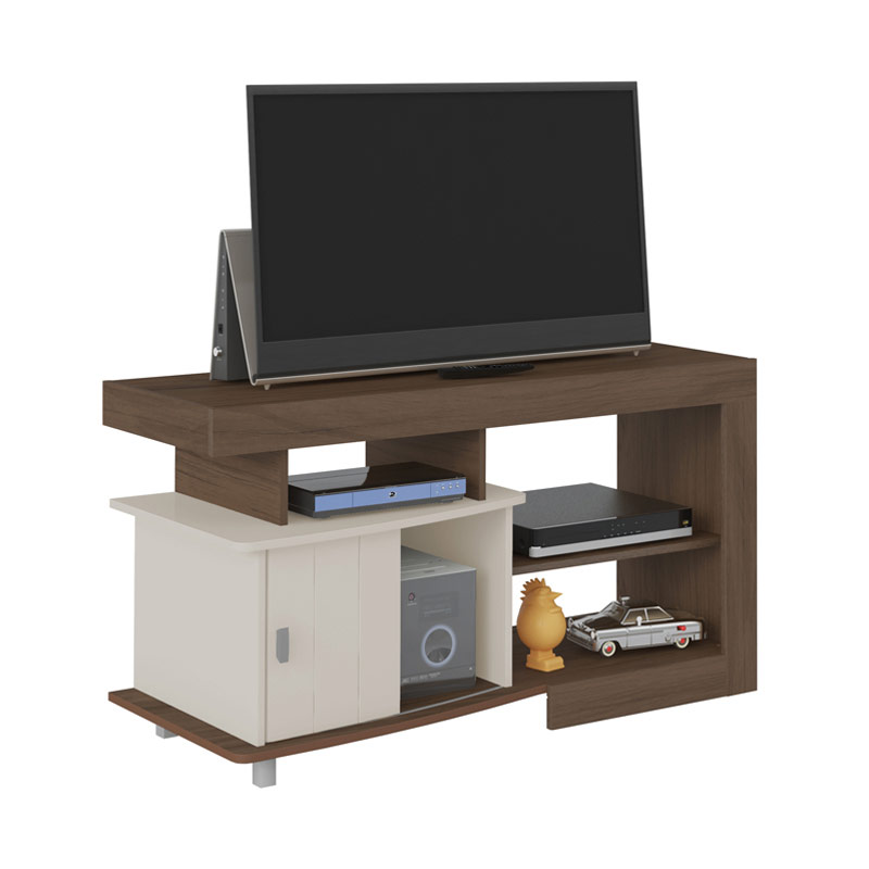 Teixeira Velho Tv Stand - Walnut/ Off White