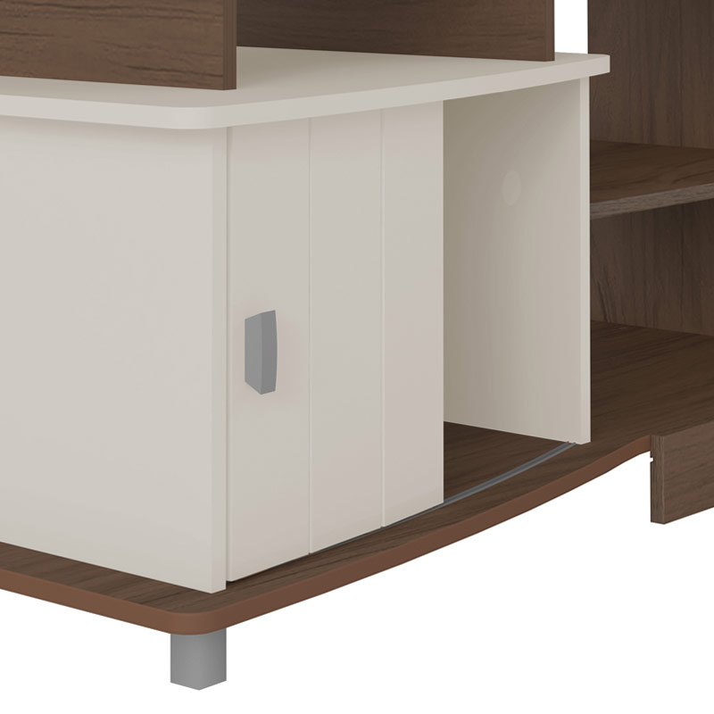 Teixeira Velho Tv Stand - Walnut/ Off White