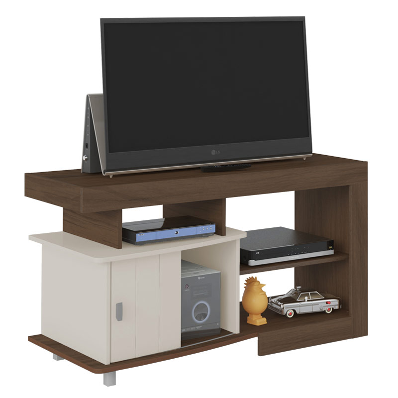 Teixeira Velho Tv Stand - Walnut/ Off White