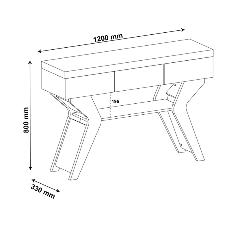 Timon Console Table - Cinnamon