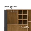 Conselheiro Bar - Oak/Graphite/White/Silver