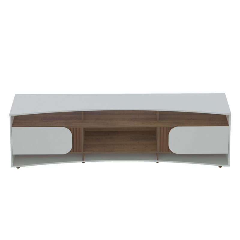 Fortaleza Tv Stand - Off White/ Slated Pine