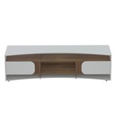 Fortaleza Tv Stand - Off White/ Slated Pine