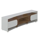 Fortaleza Tv Stand - Off White/ Slated Pine