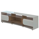 Fortaleza Tv Stand - Off White/ Slated Pine