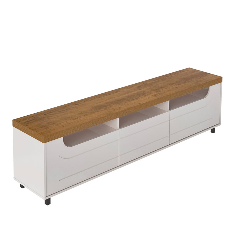 Porto Alegre Tv Stand - Pine/ Off White