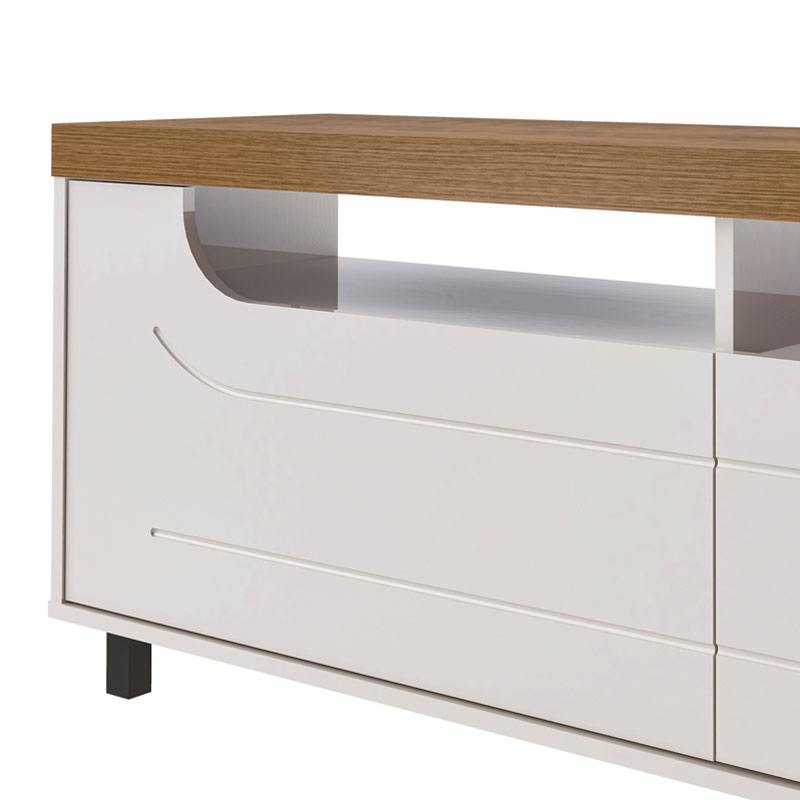 Porto Alegre Tv Stand - Pine/ Off White