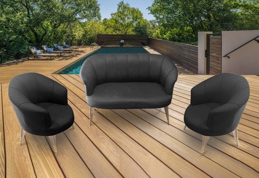 Florida Outdoor Sofa Set, Dark Grey