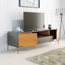 Idiya MINNESSOTA TV cabinet, Black/Oak