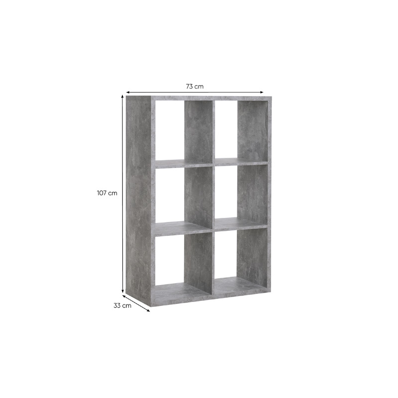 LubeckShelving unit with 6 cubes