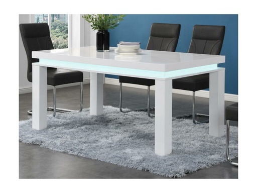 Aspen Dining Table, White High Gloss,160*90cm