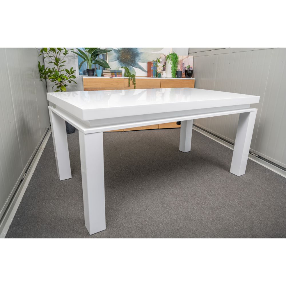 Idiya Aspen DINING TABLE, White High Gloss,160*90cm