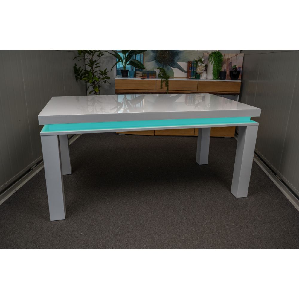 Idiya Aspen DINING TABLE, White High Gloss,160*90cm