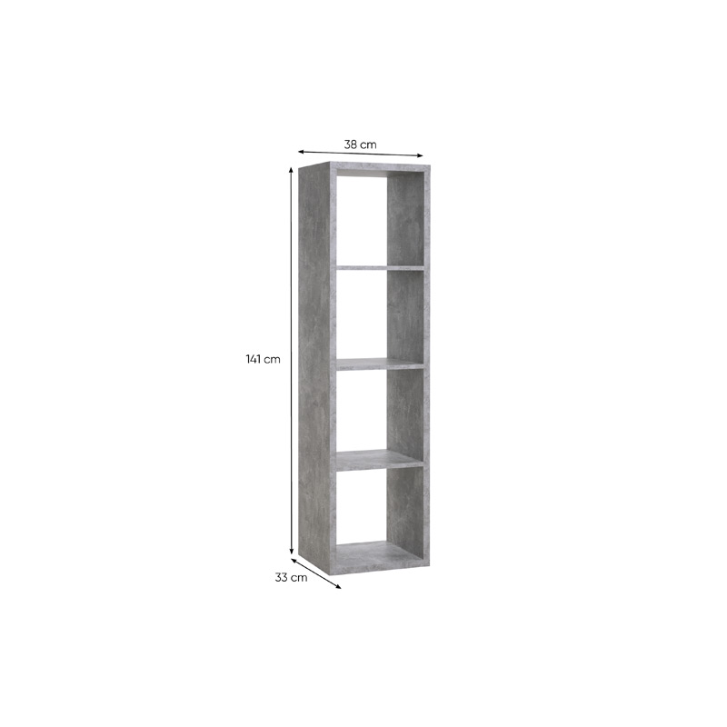 Wuppertal Shelving unit column with 4 cubes