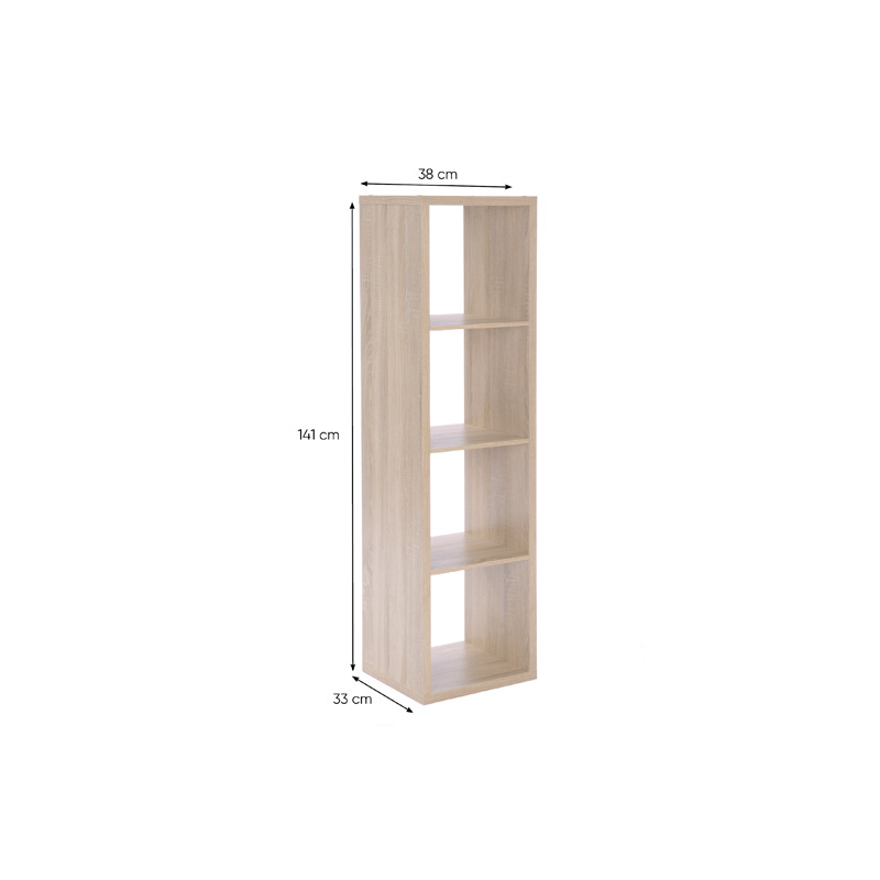 Wuppertal Shelving unit column with 4 cubes