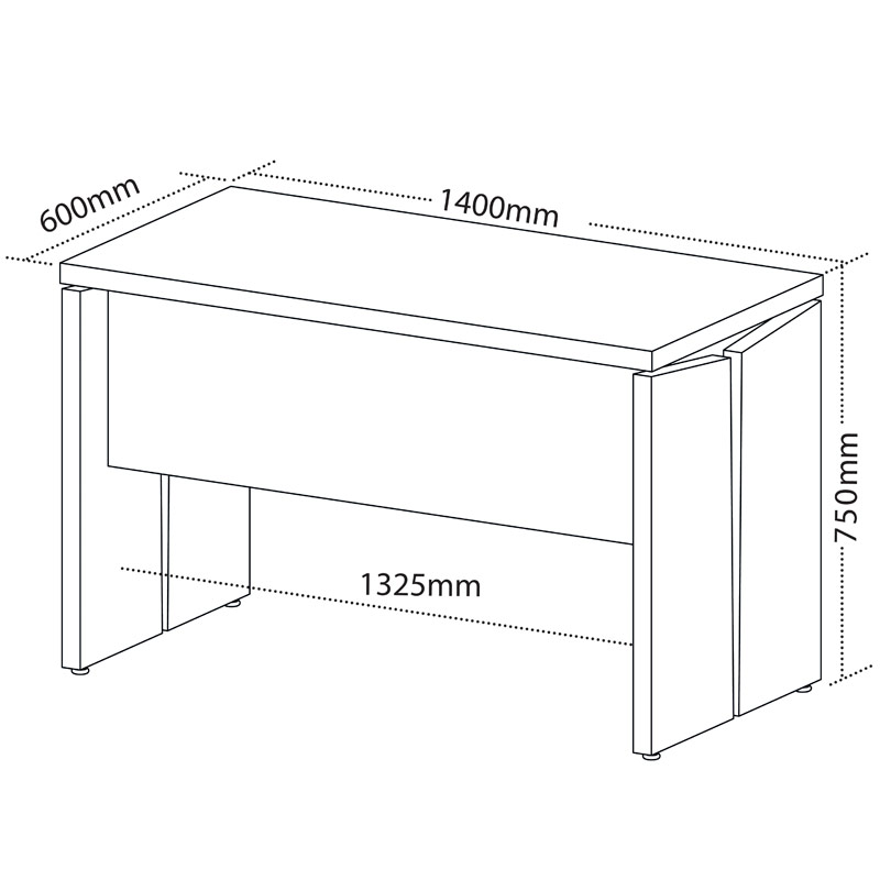  Teresopolis 1400 Operational Desk - Nogal/ Black