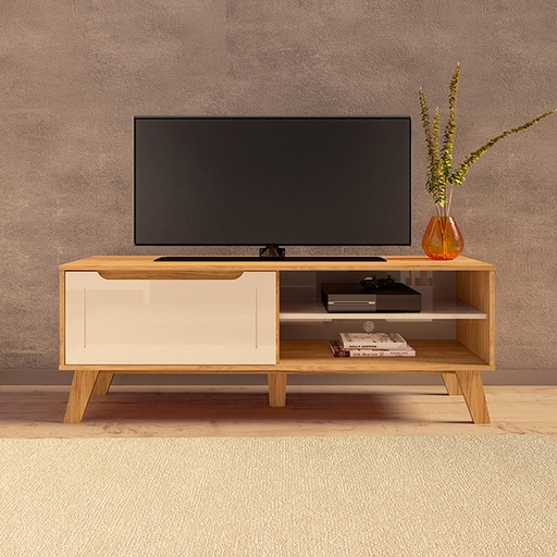 Belo Horizonte Tv Stand - Oak/ Off White