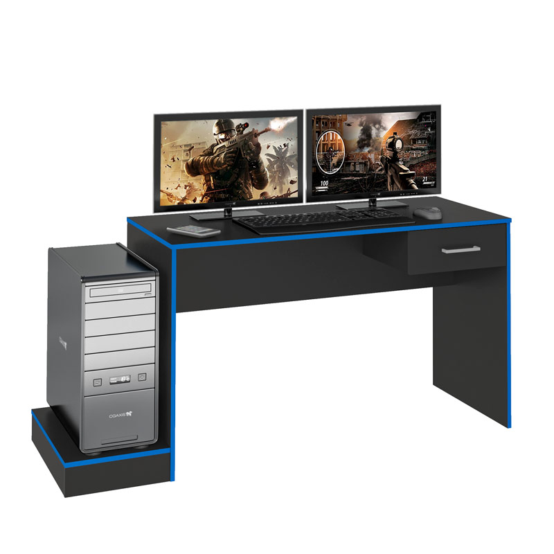 Limeira Desk - Black/ Blue