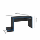 Limeira Desk - Black/ Blue