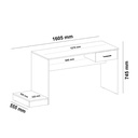 Limeira Desk - Black/ Blue