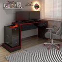 Limeira Desk - Black/ Red