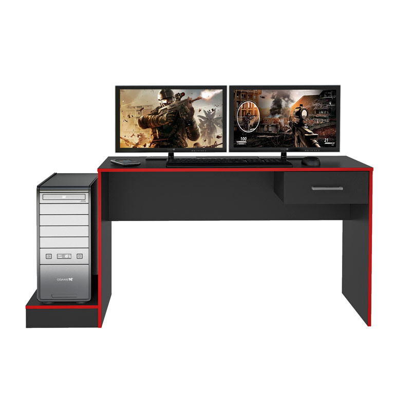 Limeira Desk - Black/ Red