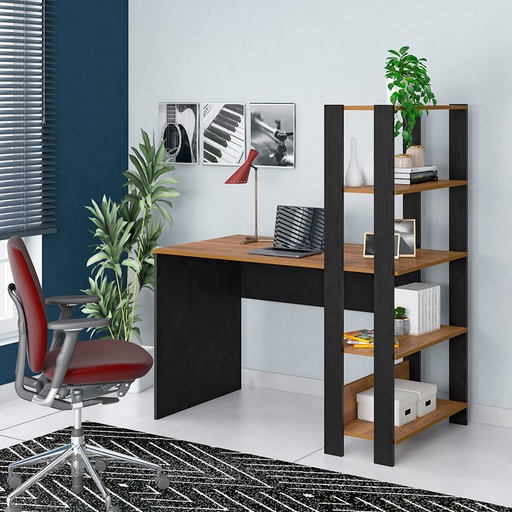 Paulista Desk - Pine/ Black