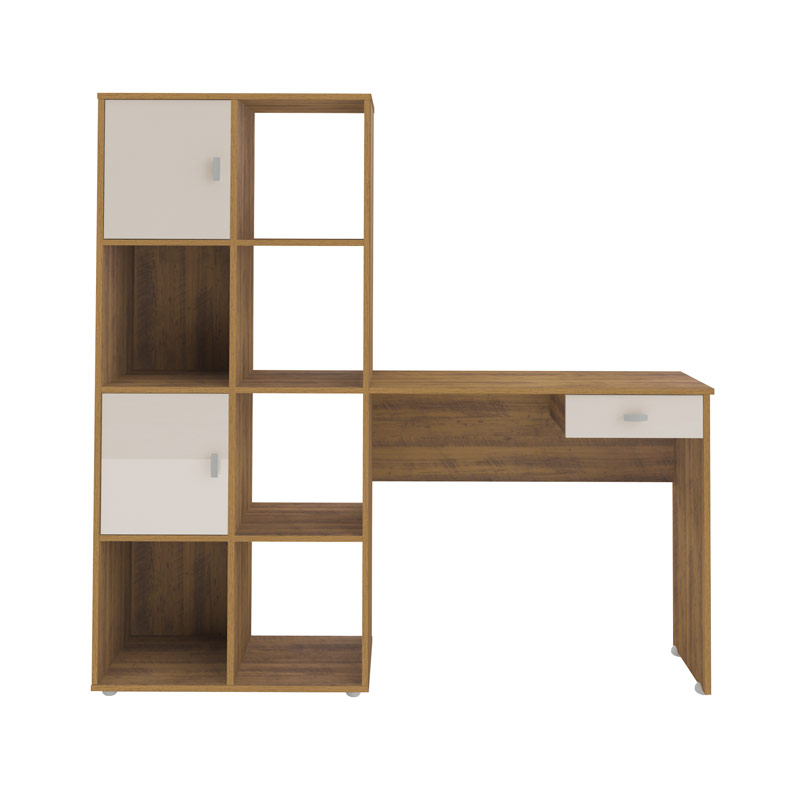 Pelotas Desk - Pine/ Off White