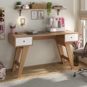 Petropolis Desk - Oak/ White