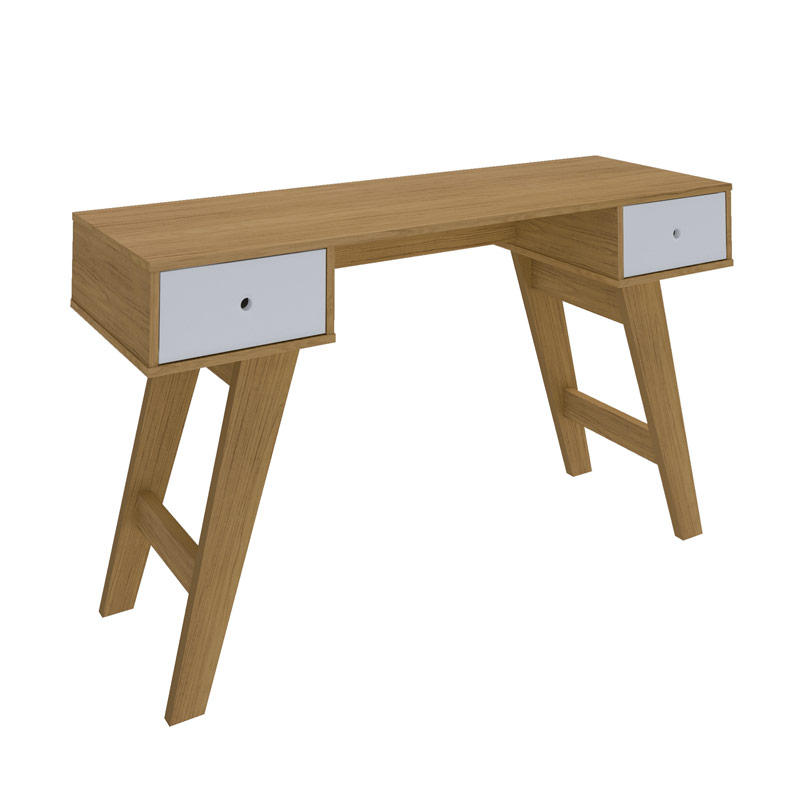 Petropolis Desk - Oak/ White