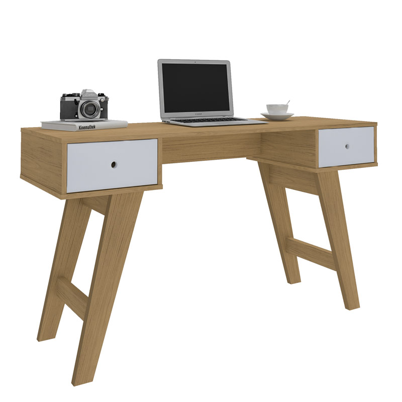Petropolis Desk - Oak/ White