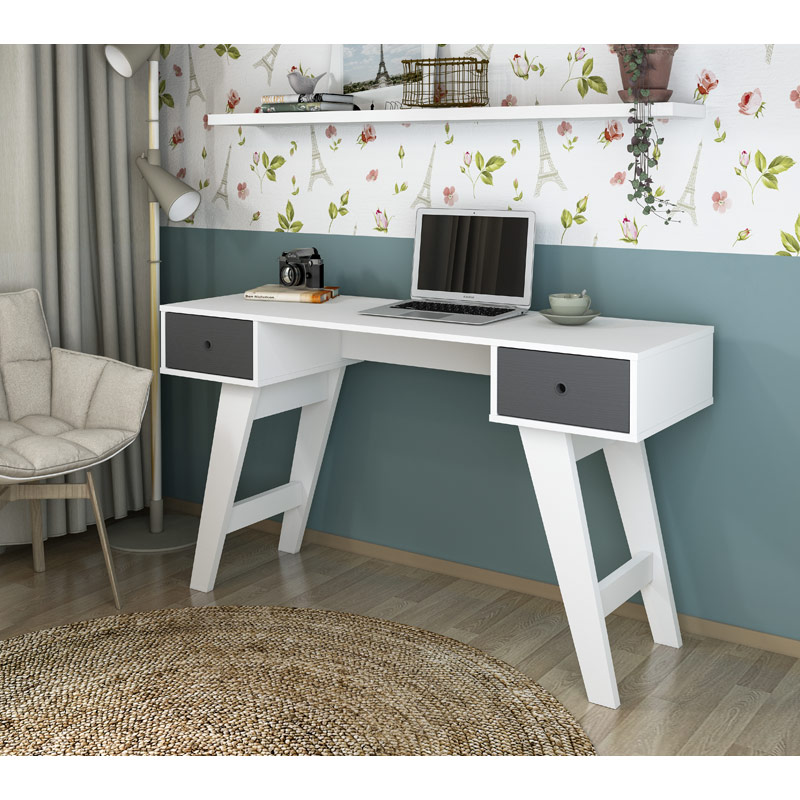 Petropolis Desk - White/ Graphite