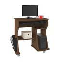 Sao Vicente Computer Table - Walnut/ Black