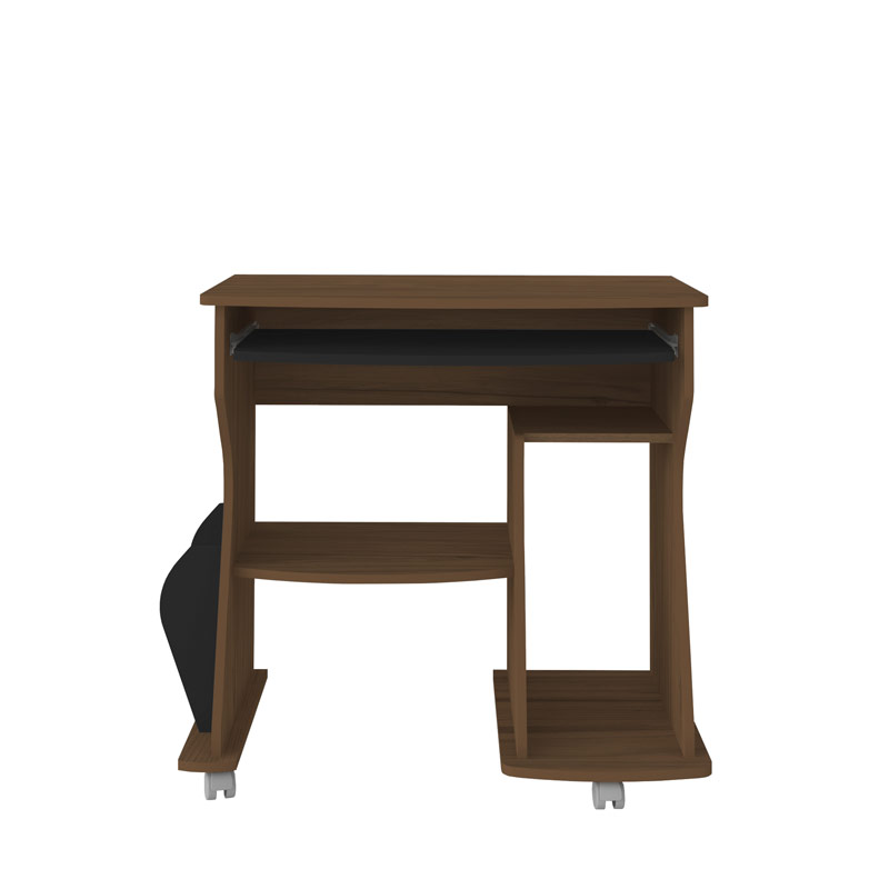 Sao Vicente Computer Table - Walnut/ Black