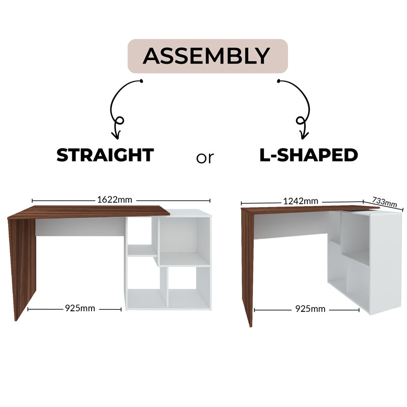  Ipatinga Desk - Ipe/ White