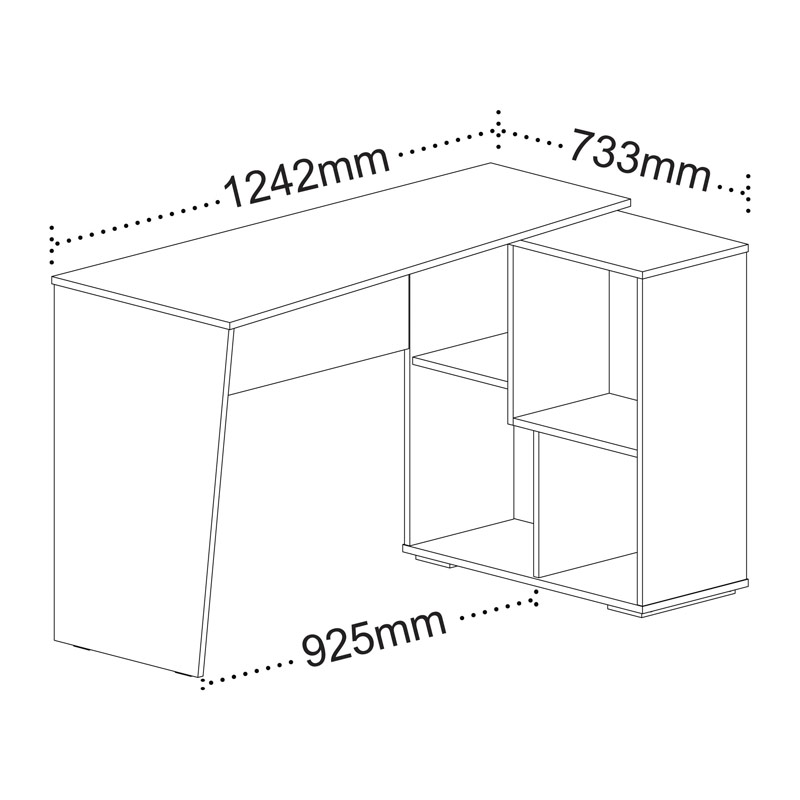  Ipatinga Desk - Ipe/ White