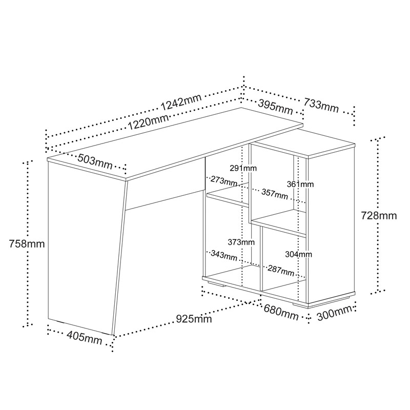  Ipatinga Desk - Ipe/ White large