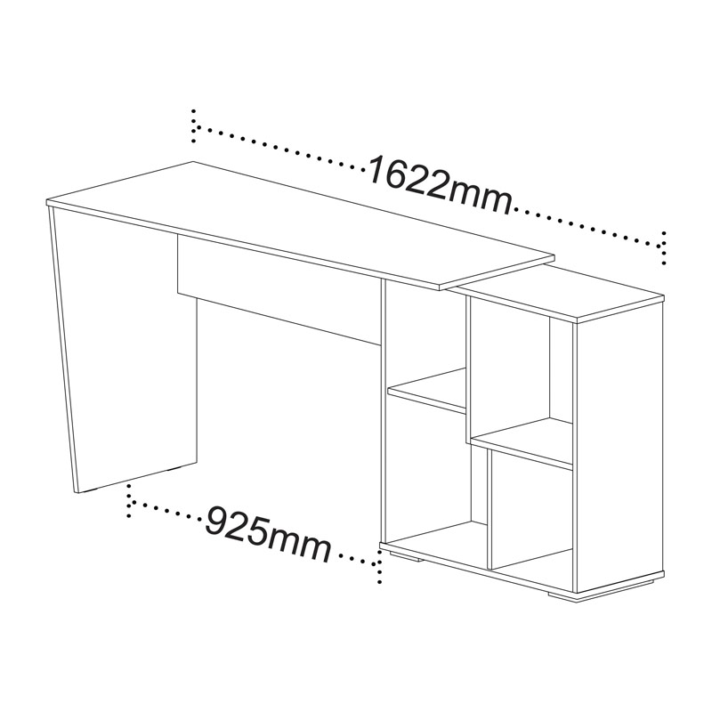  Ipatinga Desk - Ipe/ White large