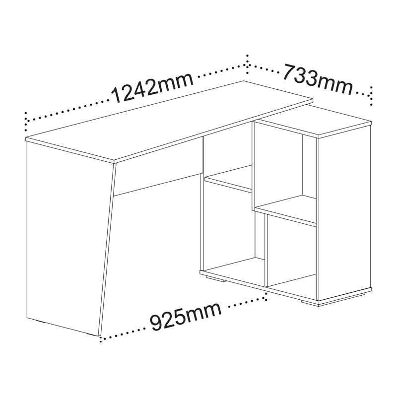  Ipatinga Desk - Ipe/ White large