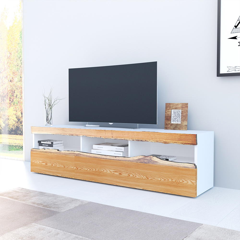 IDIYA QUEBEC TV STAND , WHITE