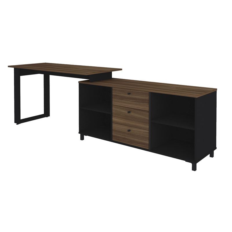  Juazeiro Desk - Ipe/ Black large