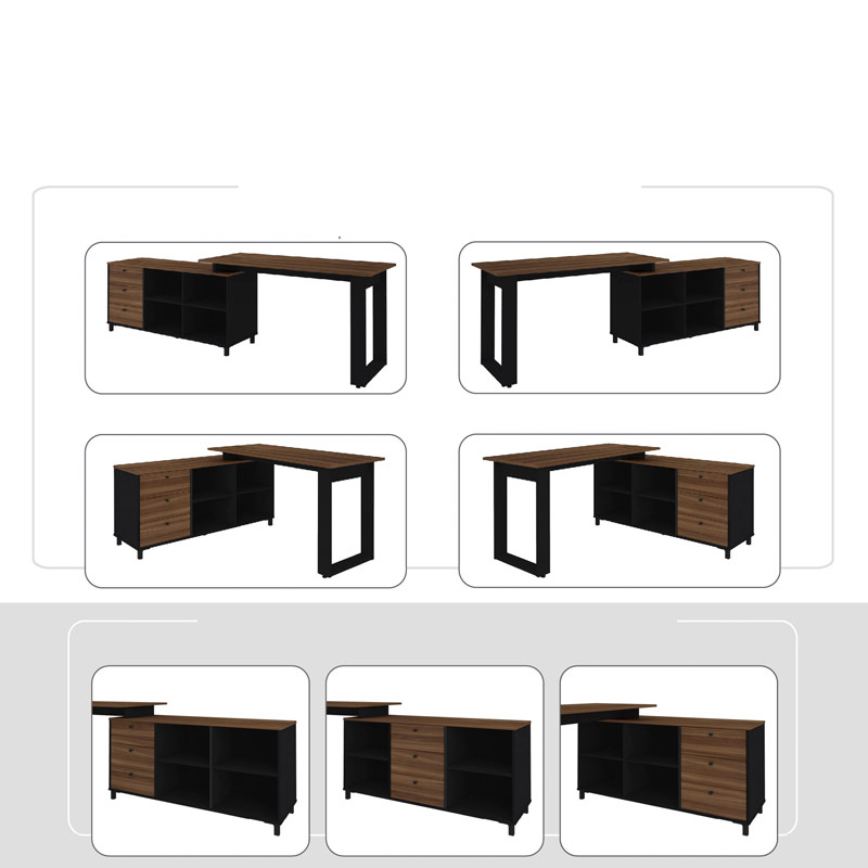  Juazeiro Desk - Ipe/ Black large