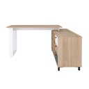  Juazeiro Desk - Light Oak/ White/ Gray large
