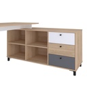  Juazeiro Desk - Light Oak/ White/ Gray large