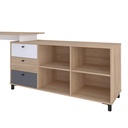  Juazeiro Desk - Light Oak/ White/ Gray large