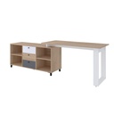  Juazeiro Desk - Light Oak/ White/ Gray large